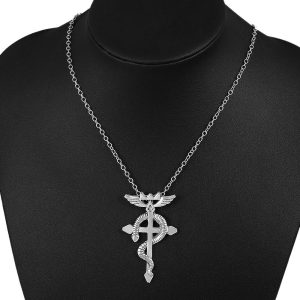 Everyday Cosplay Anime Hoodies & T-Shirts |   Cosplay Accessories Inspired by Fullmetal Alchemist Edward Elric Anime Cosplay Accessories Necklace Alloy Men’s Women’s Halloween Costumes Silver Cosplay & Costumes Everyday Cosplay Anime Hoodies & T-Shirts