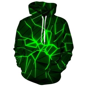 Everyday Cosplay Anime Hoodies & T-Shirts |   Cosplay Cartoon Manga Pullover Anime 3D Front Pocket Graphic For Couple’s Men’s Women’s Adults’ Masquerade 3D Print Party Casual Daily Green Cosplay & Costumes Everyday Cosplay Anime Hoodies & T-Shirts