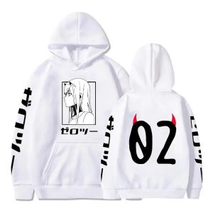 Everyday Cosplay Anime Hoodies & T-Shirts |   Darling in the Franxx Zero Two 02 Hoodie Anime Cartoon Anime Harajuku Graphic Kawaii For Couple’s Men’s Women’s Adults’ Back To School Hot Stamping White Cosplay & Costumes Everyday Cosplay Anime Hoodies & T-Shirts