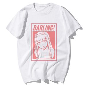 Everyday Cosplay Anime Hoodies & T-Shirts |   Darling in the Franxx Zero Two 02 T-shirt Anime Cartoon Anime Harajuku Graphic Kawaii For Couple’s Men’s Women’s Adults’ Back To School Hot Stamping Pink Cosplay & Costumes Everyday Cosplay Anime Hoodies & T-Shirts