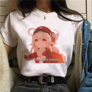 Everyday Cosplay Anime Hoodies & T-Shirts |   Genshin Impact Cosplay Klee Anime Cartoon Manga Print Harajuku Graphic Kawaii For Men’s Women’s Adults’ Back To School Hot Stamping White Cosplay & Costumes Everyday Cosplay Anime Hoodies & T-Shirts