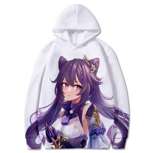 Everyday Cosplay Anime Hoodies & T-Shirts |   Genshin Impact Keqing Anime Cartoon Manga Anime 3D Harajuku Graphic For Couple’s Men’s Women’s Adults’ Back To School 3D Print White Cosplay & Costumes Everyday Cosplay Anime Hoodies & T-Shirts