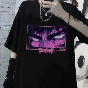 Everyday Cosplay Anime Hoodies & T-Shirts |   Guts Swordsman T-shirt Anime Cartoon Anime Harajuku Graphic Street Style For Couple’s Men’s Women’s Adults’ Masquerade Back To School Hot Stamping Casual Daily White Cosplay & Costumes Everyday Cosplay Anime Hoodies & T-Shirts