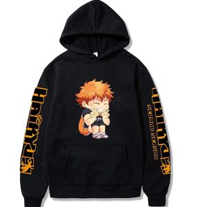 Everyday Cosplay Anime Hoodies & T-Shirts |   Haikyuu Cosplay Hinata Shoyo Anime Cartoon Manga Anime Print Harajuku Graphic Kawaii For Men’s Women’s Adults’ Back To School Hot Stamping Black Cosplay & Costumes Black