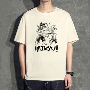 Everyday Cosplay Anime Hoodies & T-Shirts |   Haikyuu Hinata Shoyo T-shirt Anime Cartoon Anime Harajuku Graphic Kawaii For Couple’s Men’s Women’s Adults’ Back To School Hot Stamping White Pattern Cosplay & Costumes Everyday Cosplay Anime Hoodies & T-Shirts