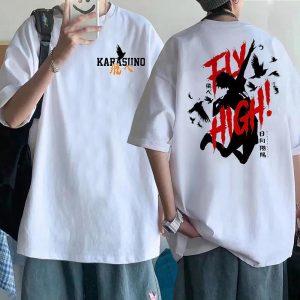 Everyday Cosplay Anime Hoodies & T-Shirts |   Haikyuu!! Second Season Shoyo Hinata T-shirt Anime Cartoon Anime Classic Street Style For Couple’s Men’s Women’s Adults’ Hot Stamping White Cosplay & Costumes Everyday Cosplay Anime Hoodies & T-Shirts