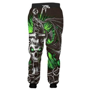 Everyday Cosplay Anime Hoodies & T-Shirts |   Halloween Skull Skeleton Jogger Pants Sweatpants Anime 3D Graphic For Couple’s Men’s Women’s Adults’ Halloween Carnival Masquerade 3D Print Party Halloween Green Cosplay & Costumes Everyday Cosplay Anime Hoodies & T-Shirts