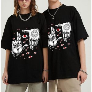 Everyday Cosplay Anime Hoodies & T-Shirts |   Hellsing Alucard T-shirt Anime Cartoon Anime Harajuku Graphic Kawaii For Couple’s Men’s Women’s Adults’ Back To School Hot Stamping Black Cosplay & Costumes Black