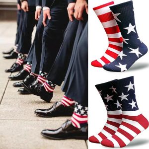 Everyday Cosplay Anime Hoodies & T-Shirts |   Independence Day July 4 USA Flag Socks USA Flag Graphic For Men’s Women’s Adults’ Masquerade 4th of July 3D Print Festival Black Cosplay & Costumes Black