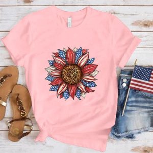 Everyday Cosplay Anime Hoodies & T-Shirts |   Independence Day July 4 USA Flag T-shirt Cartoon Manga USA Flag Harajuku Graphic Kawaii For Women’s Adults’ Masquerade 4th of July Hot Stamping Festival Pink Cosplay & Costumes Everyday Cosplay Anime Hoodies & T-Shirts