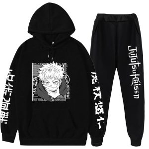 Everyday Cosplay Anime Hoodies & T-Shirts |   Itadori Yuji Pants Outfits Hoodie Anime Harajuku Graphic Kawaii For Couple’s Men’s Women’s Adults’ Back To School Hot Stamping Black Cosplay & Costumes Black