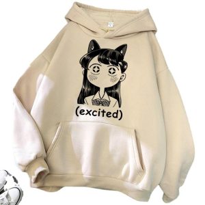 Everyday Cosplay Anime Hoodies & T-Shirts |   Komi Can’t Communicate Komi Shoko Hoodie Anime Cartoon Anime Harajuku Graphic Kawaii For Couple’s Men’s Women’s Adults’ Back To School Hot Stamping White Pattern Cosplay & Costumes Everyday Cosplay Anime Hoodies & T-Shirts