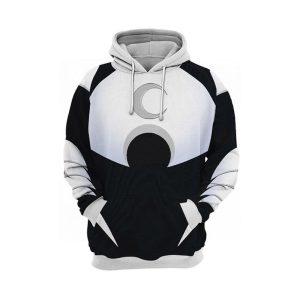 Everyday Cosplay Anime Hoodies & T-Shirts |   Moon Knight Avengers Hoodie Anime Cartoon Anime 3D Classic Street Style For Couple’s Men’s Women’s Adults’ Back To School 3D Print Black Cosplay & Costumes Black