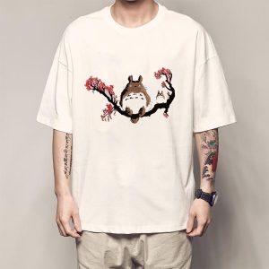 Everyday Cosplay Anime Hoodies & T-Shirts |   My Neighbor Totoro Cat T-shirt Anime Cartoon Anime Classic Street Style For Couple’s Men’s Women’s Adults’ Hot Stamping White Cosplay & Costumes Everyday Cosplay Anime Hoodies & T-Shirts