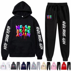 Everyday Cosplay Anime Hoodies & T-Shirts |   Never Broke Again Young Boy Pants Outfits Hoodie Anime Harajuku Graphic Kawaii For Couple’s Men’s Women’s Adults’ Hot Stamping Sports Casual Daily Black Cosplay & Costumes Black