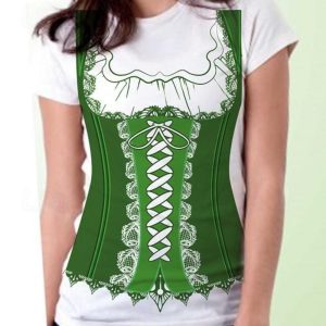 Everyday Cosplay Anime Hoodies & T-Shirts |   Oktoberfest Beer Bavarian T-shirt Lederhosen 3D For Women’s Adults’ Carnival Oktoberfest Beer Hot Stamping Party Casual Daily Green Cosplay & Costumes Everyday Cosplay Anime Hoodies & T-Shirts