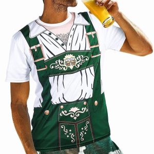 Everyday Cosplay Anime Hoodies & T-Shirts |   Oktoberfest Beer Bavarian T-shirt Lederhosen 3D Graphic For Men’s Unisex Adults’ Carnival Oktoberfest Beer 3D Print Casual Daily Green Cosplay & Costumes Everyday Cosplay Anime Hoodies & T-Shirts