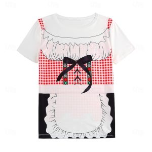 Everyday Cosplay Anime Hoodies & T-Shirts |   Oktoberfest Beer T-shirt Dirndl Graphic For Women’s Adults’ Carnival Oktoberfest Beer 3D Print Party Vacation Pink Cosplay & Costumes Everyday Cosplay Anime Hoodies & T-Shirts