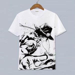 Everyday Cosplay Anime Hoodies & T-Shirts |   One Piece Cosplay T-shirt Cartoon Manga Print Graphic For Couple’s Men’s Women’s Adults’ Carnival Masquerade 3D Print Party Festival White | White Cosplay & Costumes Everyday Cosplay Anime Hoodies & T-Shirts