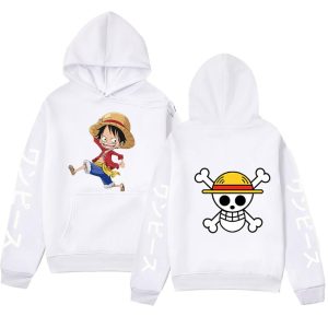 Everyday Cosplay Anime Hoodies & T-Shirts |   One Piece Hoodie Cartoon Manga Anime Harajuku Graphic Kawaii For Couple’s Men’s Women’s Adults’ Back To School Hot Stamping White Cosplay & Costumes Everyday Cosplay Anime Hoodies & T-Shirts