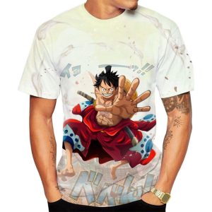 Everyday Cosplay Anime Hoodies & T-Shirts |   One Piece Monkey D. Luffy T-shirt Anime Cartoon Anime 3D 3D Harajuku Graphic For Couple’s Men’s Women’s Adults’ Back To School 3D Print White Cosplay & Costumes Everyday Cosplay Anime Hoodies & T-Shirts