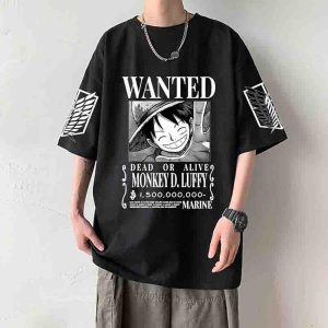 Everyday Cosplay Anime Hoodies & T-Shirts |   One Piece Monkey D. Luffy T-shirt Anime Cartoon Anime Harajuku Graphic Kawaii For Couple’s Men’s Women’s Adults’ Back To School Hot Stamping Black Cosplay & Costumes Black