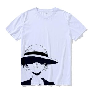 Everyday Cosplay Anime Hoodies & T-Shirts |   One Piece Monkey D. Luffy T-shirt Anime Cartoon Anime Harajuku Graphic Kawaii For Couple’s Men’s Women’s Adults’ Back To School Hot Stamping White Cosplay & Costumes Everyday Cosplay Anime Hoodies & T-Shirts