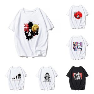 Everyday Cosplay Anime Hoodies & T-Shirts |   One Piece Monkey D. Luffy T-shirt Anime Cartoon Anime Harajuku Graphic Kawaii For Couple’s Men’s Women’s Adults’ Back To School Hot Stamping White Cosplay & Costumes Everyday Cosplay Anime Hoodies & T-Shirts