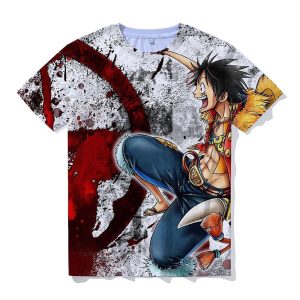 Everyday Cosplay Anime Hoodies & T-Shirts |   One Piece Monkey D. Luffy T-shirt Cartoon Manga Anime 3D Harajuku Graphic Kawaii For Couple’s Men’s Women’s Adults’ Back To School 3D Print Rainbow Cosplay & Costumes Everyday Cosplay Anime Hoodies & T-Shirts