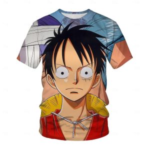 Everyday Cosplay Anime Hoodies & T-Shirts |   One Piece Monkey D. Luffy Tony Tony Chopper T-shirt Cartoon Manga Anime 3D Graphic For Couple’s Men’s Women’s Adults’ Carnival Masquerade 3D Print Street Casual Daily Blue Cosplay & Costumes Blue