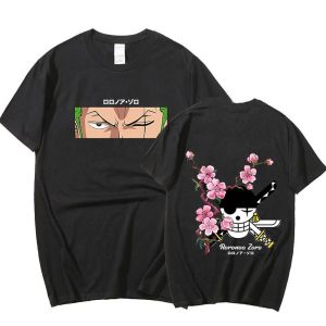 Everyday Cosplay Anime Hoodies & T-Shirts |   One Piece Roronoa Zoro T-shirt Anime Cartoon Anime Harajuku Graphic Kawaii For Couple’s Men’s Women’s Adults’ Back To School Hot Stamping Black Cosplay & Costumes Black