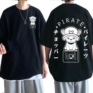 Everyday Cosplay Anime Hoodies & T-Shirts |   One Piece Tony Tony Chopper T-shirt Anime Cartoon Anime Harajuku Graphic Kawaii For Couple’s Men’s Women’s Adults’ Back To School Hot Stamping Black Cosplay & Costumes Black