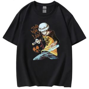 Everyday Cosplay Anime Hoodies & T-Shirts |   One Piece Trafalgar Law T-shirt Graphic For Couple’s Men’s Women’s Adults’ Hot Stamping Black Cosplay & Costumes Black