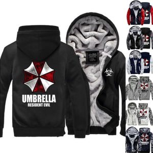 Everyday Cosplay Anime Hoodies & T-Shirts |   Resident Evil Umbrella Corporation Hoodie Anime Outerwear Anime Graphic For Couple’s Men’s Women’s Adults’ Hot Stamping Casual Daily Black Cosplay & Costumes Black