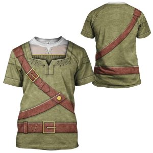 Everyday Cosplay Anime Hoodies & T-Shirts |   The Legend of Zelda: Tears of the Kingdom Link Princess Zelda T-shirt Anime 3D Graphic For Couple’s Men’s Women’s Adults’ Masquerade 3D Print Casual Daily Green 2 Cosplay & Costumes Everyday Cosplay Anime Hoodies & T-Shirts