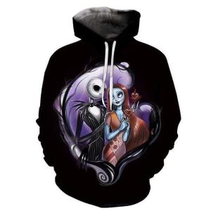 Everyday Cosplay Anime Hoodies & T-Shirts |   The Nightmare Before Christmas Sally Ugly Christmas Sweater / Sweatshirt Anime Cartoon Anime 3D 3D Harajuku Graphic For Couple’s Men’s Women’s Adults’ Back To School 3D Print Black Cosplay & Costumes Black