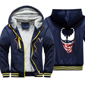 Everyday Cosplay Anime Hoodies & T-Shirts |   Venom Venom Hoodie Anime Outerwear Anime Graphic For Couple’s Men’s Women’s Adults’ Hot Stamping Casual Daily Navy Blue Cosplay & Costumes Everyday Cosplay Anime Hoodies & T-Shirts