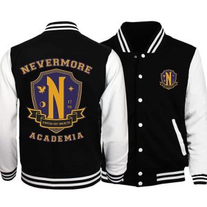 Everyday Cosplay Anime Hoodies & T-Shirts |   Wednesday Addams Addams family Nevermore Academy Outerwear Anime Zipper Printing For Couple’s Men’s Women’s Adults’ Hot Stamping Black Cosplay & Costumes Black