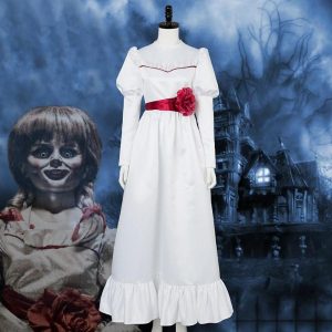 Halloween & Carnival Costumes |   Annabelle Cosplay Dress Cosplay Costume Masquerade Solid Color Women’s Girls’ for Halloween Carnival Masquerade Halloween Party / Evening Masquerade Kid’s Adults’ White Cosplay & Costumes Halloween & Carnival Costumes