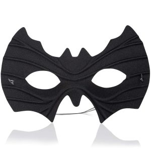 Halloween & Carnival Costumes |   Bat Eye Mask Costume Superhero Halloween Black Bat Face Masks Dress Up Costume Accessories for Adults Kids Black Cosplay & Costumes Black