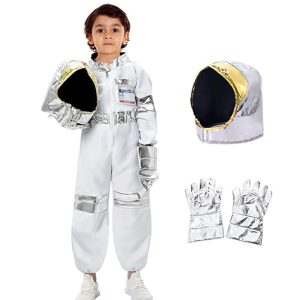 Halloween & Carnival Costumes |   Boys Girls’ Astronaut Cosplay Costume For Halloween Masquerade Cosplay Kid’s Leotard / Onesie Gloves Hat White space suit (clothes + hat + gloves + badge) Cosplay & Costumes Halloween & Carnival Costumes