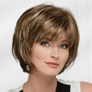 Halloween & Carnival Costumes |   Brown Wig  For Women’s Fashion Synthetic Hair Short Wigs Curly Wig Fluffy Natural Synthetic Wigs for Daily Party Use A1 Cosplay & Costumes A1