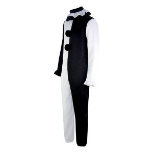 Halloween & Carnival Costumes |   Burlesque Clown One Piece Scary Costume Cosplay Costume Party Costume Color Block Men’s Women’s for Carnival Masquerade Mardi Gras Performance Party Adults’ Black | White Cosplay & Costumes Black / White