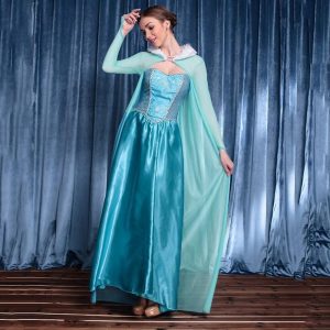 Halloween & Carnival Costumes |   Elsa Dress Cosplay Costume Women’s Movie Cosplay Cosplay Vacation Dress Halloween Blue Christmas Carnival Dress Blue Cosplay & Costumes Blue