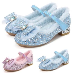 Halloween & Carnival Costumes |   Frozen Fairytale Princess Elsa Shoes Girls’ Movie Cosplay Sequins Halloween Rosy Pink Blue Shoes Halloween Carnival Masquerade Polyester Plastics World Book Day Costumes Blue Cosplay & Costumes Blue