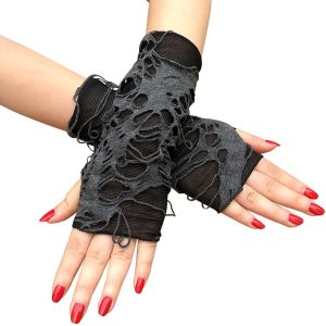 Halloween & Carnival Costumes |   Gloves Adults’ Women’s Punk Gothic Halloween Halloween Carnival Mardi Gras Easy Halloween Costumes matte black Cosplay & Costumes Halloween & Carnival Costumes