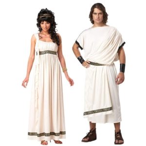 Halloween & Carnival Costumes |   Goddess God Halloween Group Couples Costumes Men’s Women’s Movie Cosplay Rome Greek White Costume Halloween Carnival Masquerade Polyester White Cosplay & Costumes Halloween & Carnival Costumes