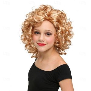 Halloween & Carnival Costumes |   Grease Girls Bad Sandy Wig Carnival Wigs Blonde Cosplay & Costumes Blonde