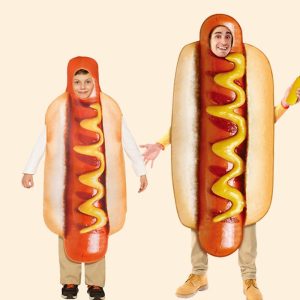 Halloween & Carnival Costumes |   Hot Dog Cosplay Costume Funny Costumes Group & Family Halloween Costumes All Movie Cosplay Cosplay Costumes Funny Costume Brown Leotard / Onesie Halloween Carnival Masquerade Polyester Brown Cosplay & Costumes Brown