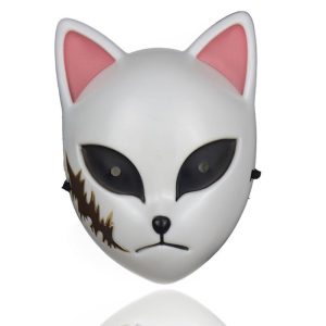 Halloween & Carnival Costumes |   Inspired by Demon Slayer: Kimetsu no Yaiba Sabito Anime Cosplay Costumes Japanese Mask Mask For Men’s Women’s White Cosplay & Costumes Halloween & Carnival Costumes